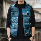 Adelaide Strikers NAIDOC Week 2026 Custom Sleeveless Puffer Jacket 50 Years Deadly Indigenous Art Glitter Effect