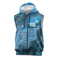 Adelaide Strikers NAIDOC Week 2026 Custom Sleeveless Zip Hoodie 50 Years Deadly Indigenous Art Glitter Effect