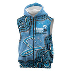 Adelaide Strikers NAIDOC Week 2026 Custom Sleeveless Zip Hoodie 50 Years Deadly Indigenous Art Glitter Effect