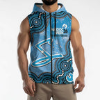 Adelaide Strikers NAIDOC Week 2026 Custom Sleeveless Zip Hoodie 50 Years Deadly Indigenous Art Glitter Effect