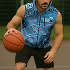 Adelaide Strikers NAIDOC Week 2026 Custom Sleeveless Zip Hoodie 50 Years Deadly Indigenous Art Glitter Effect