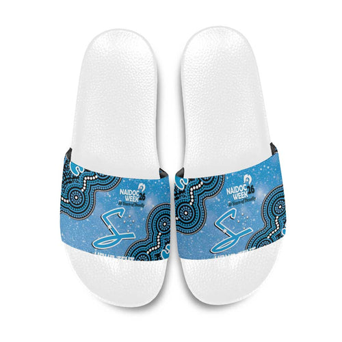 Adelaide Strikers NAIDOC Week 2026 Custom Slide Sandals 50 Years Deadly Indigenous Art Glitter Effect