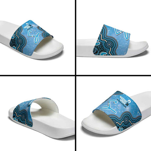 Adelaide Strikers NAIDOC Week 2026 Custom Slide Sandals 50 Years Deadly Indigenous Art Glitter Effect