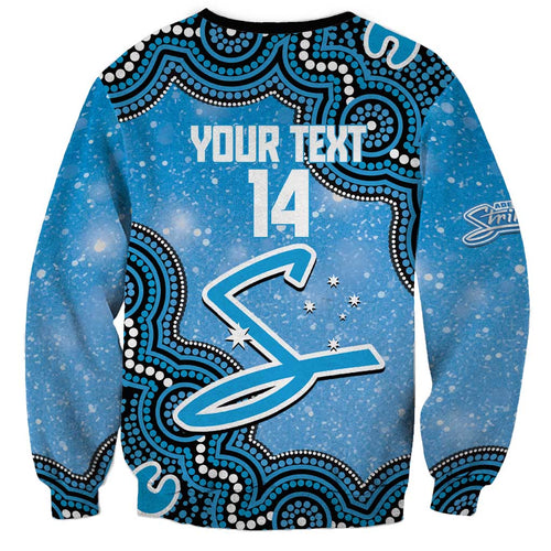 Adelaide Strikers NAIDOC Week 2026 Custom Sweatshirt 50 Years Deadly Indigenous Art Glitter Effect