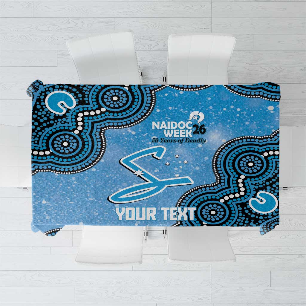 Adelaide Strikers NAIDOC Week 2026 Custom Tablecloth 50 Years Deadly Indigenous Art Glitter Effect