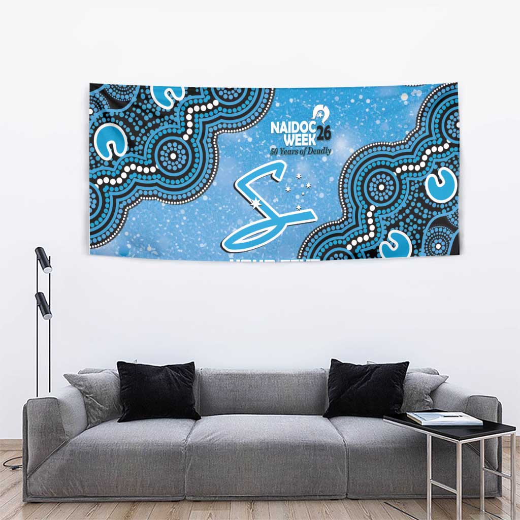 Adelaide Strikers NAIDOC Week 2026 Custom Tapestry 50 Years Deadly Indigenous Art Glitter Effect
