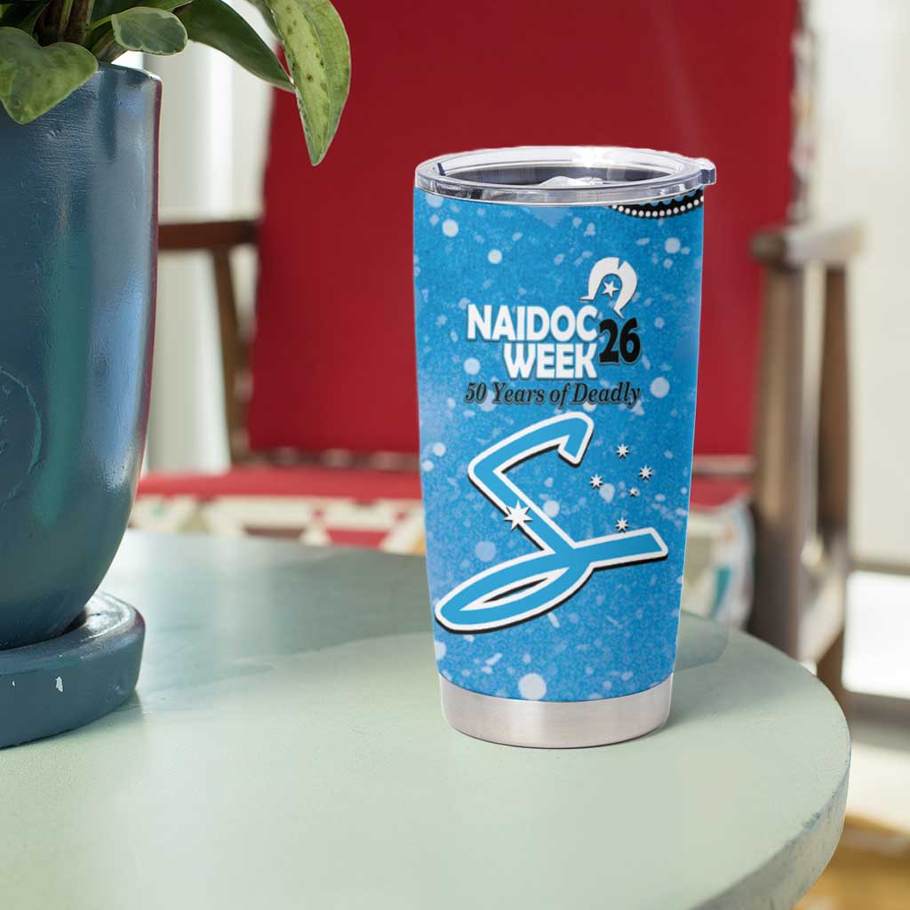 Adelaide Strikers NAIDOC Week 2026 Custom Tumbler Cup 50 Years Deadly Indigenous Art Glitter Effect