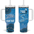 Adelaide Strikers NAIDOC Week 2026 Custom Tumbler With Handle 50 Years Deadly Indigenous Art Glitter Effect