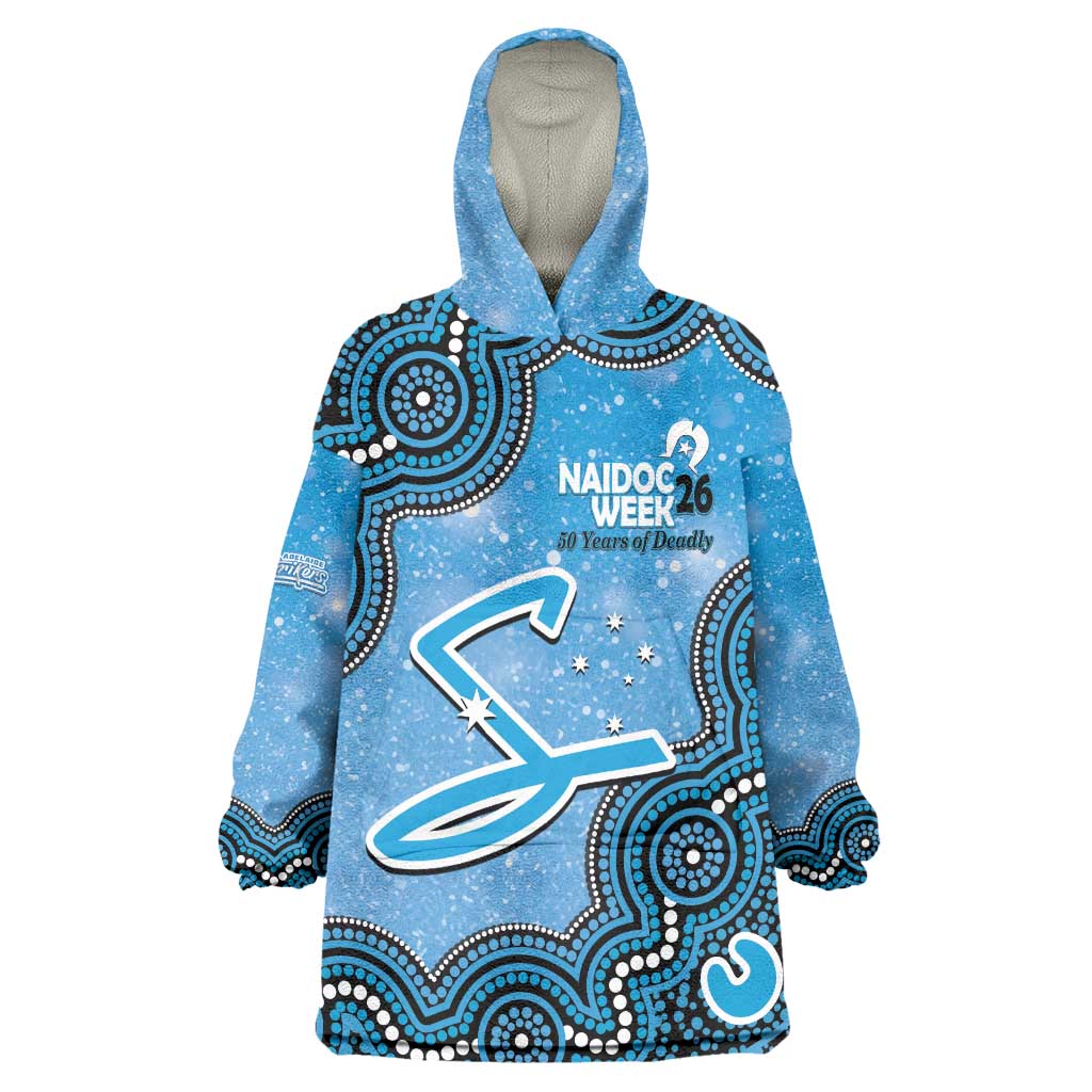 Adelaide Strikers NAIDOC Week 2026 Custom Wearable Blanket Hoodie 50 Years Deadly Indigenous Art Glitter Effect