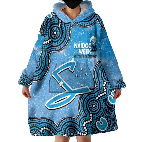 Adelaide Strikers NAIDOC Week 2026 Custom Wearable Blanket Hoodie 50 Years Deadly Indigenous Art Glitter Effect