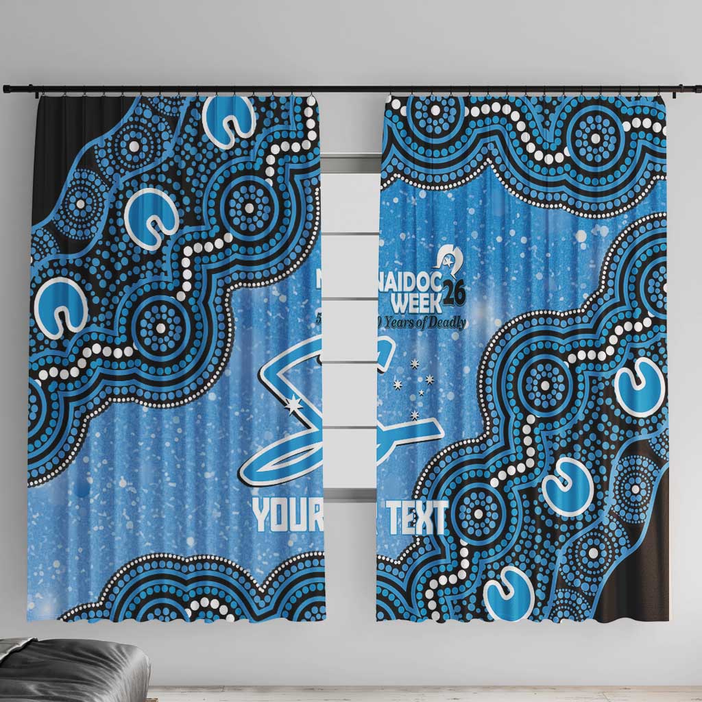 Adelaide Strikers NAIDOC Week 2026 Custom Window Curtain 50 Years Deadly Indigenous Art Glitter Effect