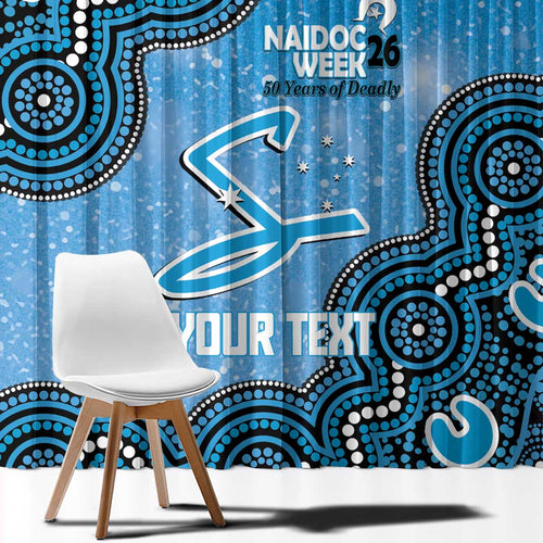 Adelaide Strikers NAIDOC Week 2026 Custom Window Curtain 50 Years Deadly Indigenous Art Glitter Effect