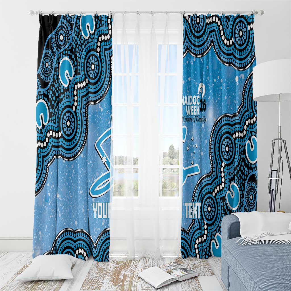 Adelaide Strikers NAIDOC Week 2026 Custom Window Curtain 50 Years Deadly Indigenous Art Glitter Effect