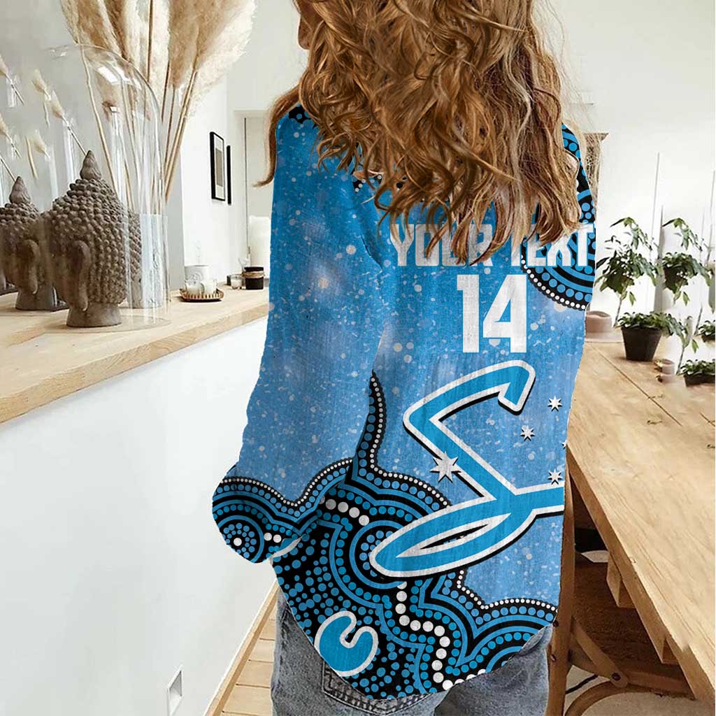 Adelaide Strikers NAIDOC Week 2026 Custom Women Casual Shirt 50 Years Deadly Indigenous Art Glitter Effect