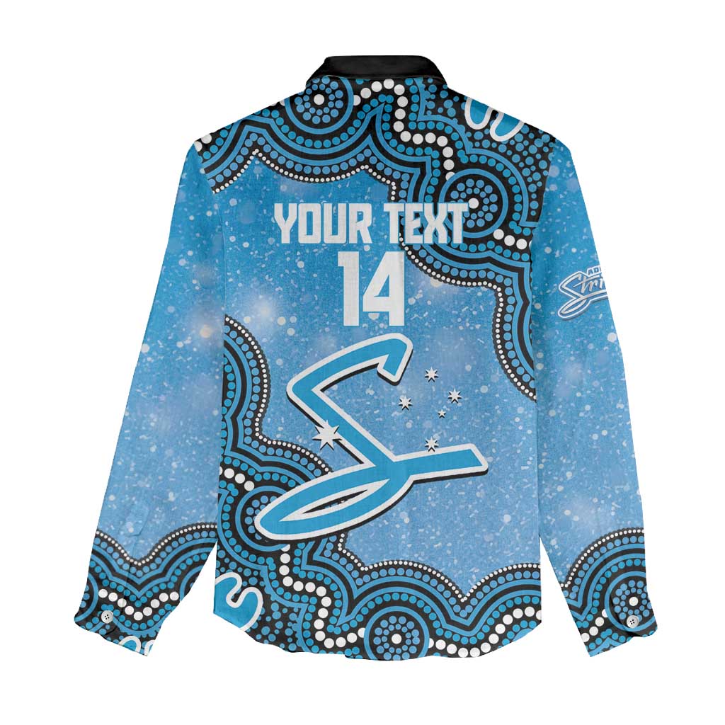 Adelaide Strikers NAIDOC Week 2026 Custom Women Casual Shirt 50 Years Deadly Indigenous Art Glitter Effect
