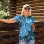 Adelaide Strikers NAIDOC Week 2026 Custom Women Polo Shirt 50 Years Deadly Indigenous Art Glitter Effect