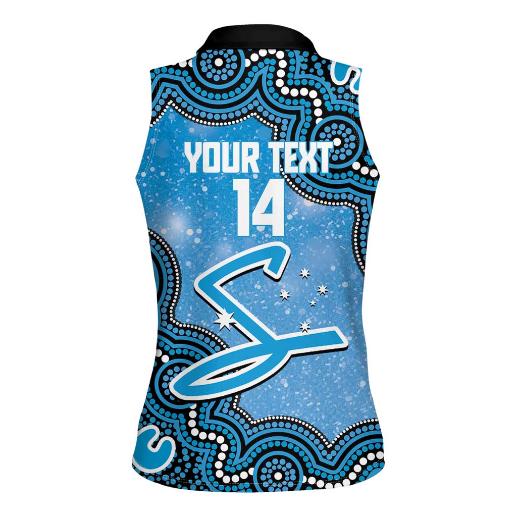 Adelaide Strikers NAIDOC Week 2026 Custom Women Sleeveless Polo Shirt 50 Years Deadly Indigenous Art Glitter Effect