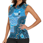 Adelaide Strikers NAIDOC Week 2026 Custom Women Sleeveless Polo Shirt 50 Years Deadly Indigenous Art Glitter Effect