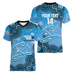 Adelaide Strikers NAIDOC Week 2026 Custom Women V-Neck T-Shirt 50 Years Deadly Indigenous Art Glitter Effect