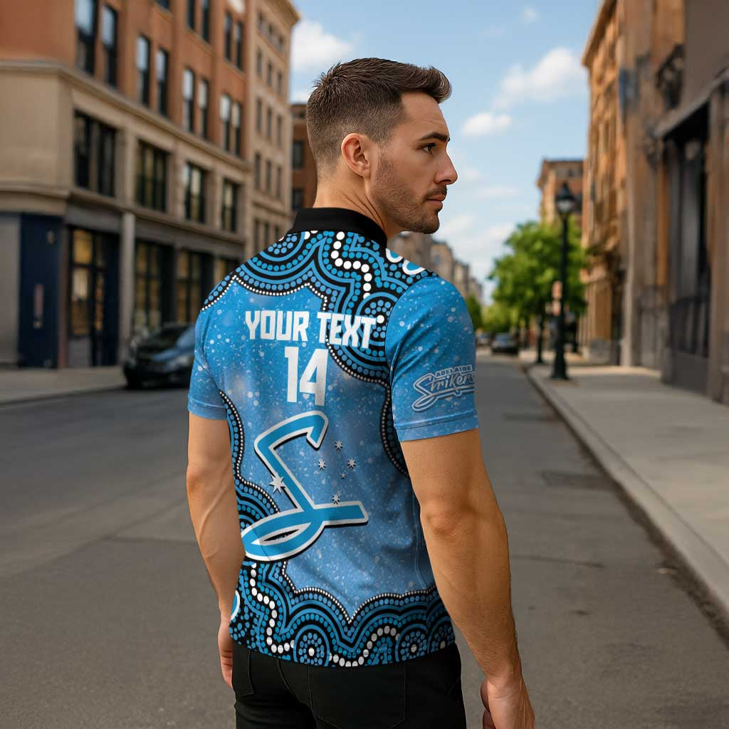 Adelaide Strikers NAIDOC Week 2026 Custom Zipper Polo Shirt 50 Years Deadly Indigenous Art Glitter Effect