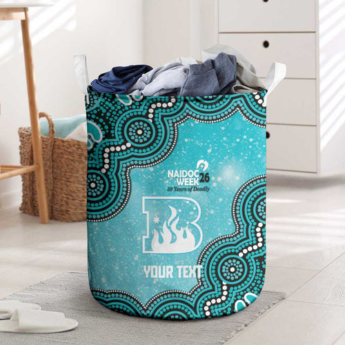 Brisbane Heat NAIDOC Week 2026 Custom Laundry Basket 50 Years Deadly Indigenous Art Glitter Effect