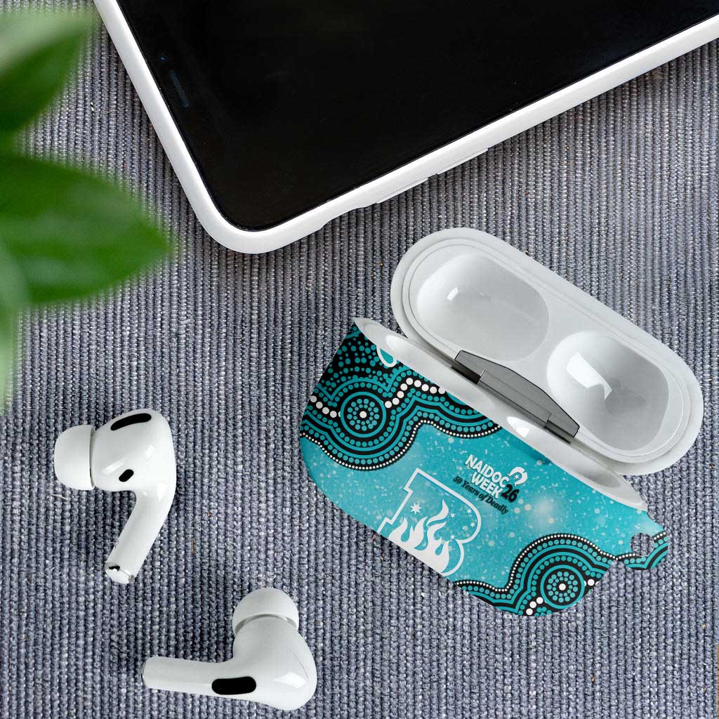 Brisbane Heat NAIDOC Week 2026 Custom AirPods Case 50 Years Deadly Indigenous Art Glitter Effect