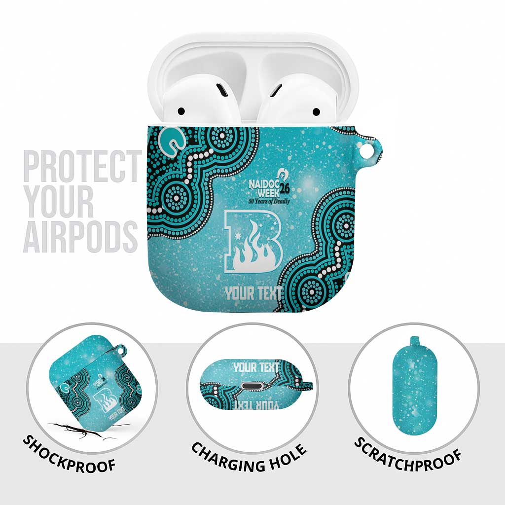 Brisbane Heat NAIDOC Week 2026 Custom AirPods Case 50 Years Deadly Indigenous Art Glitter Effect