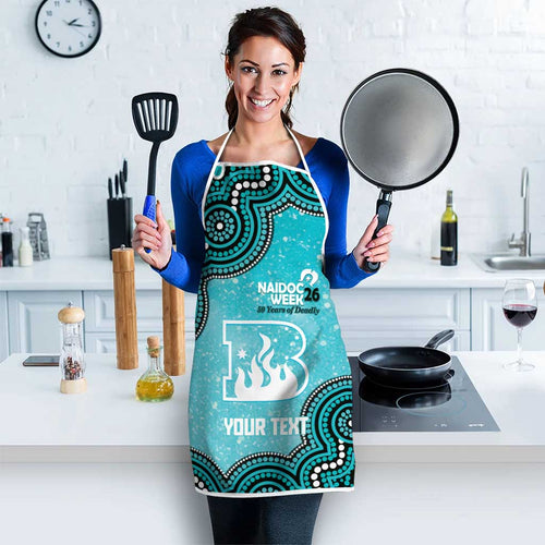 Brisbane Heat NAIDOC Week 2026 Custom Apron 50 Years Deadly Indigenous Art Glitter Effect