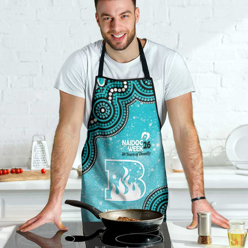 Brisbane Heat NAIDOC Week 2026 Custom Apron 50 Years Deadly Indigenous Art Glitter Effect
