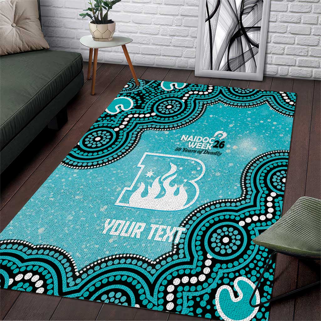 Brisbane Heat NAIDOC Week 2026 Custom Area Rug 50 Years Deadly Indigenous Art Glitter Effect