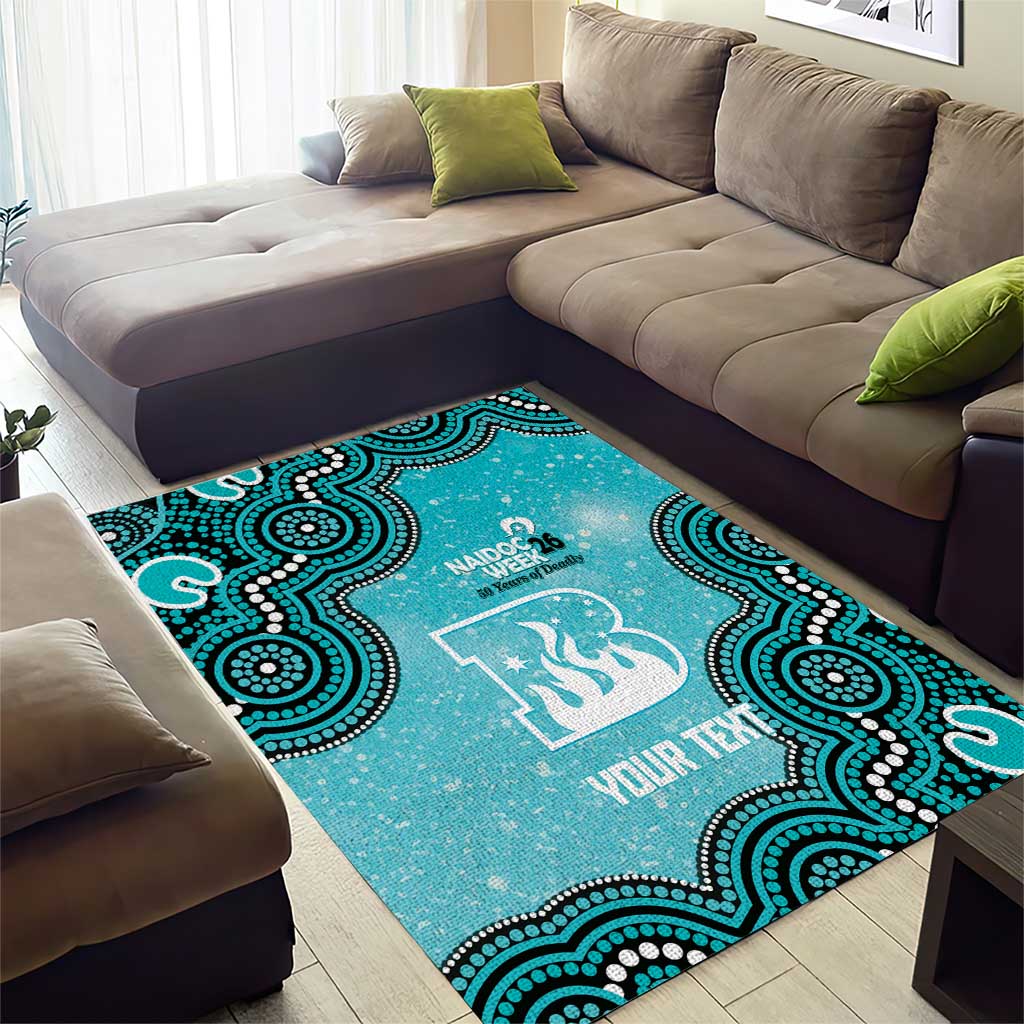 Brisbane Heat NAIDOC Week 2026 Custom Area Rug 50 Years Deadly Indigenous Art Glitter Effect