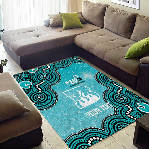 Brisbane Heat NAIDOC Week 2026 Custom Area Rug 50 Years Deadly Indigenous Art Glitter Effect