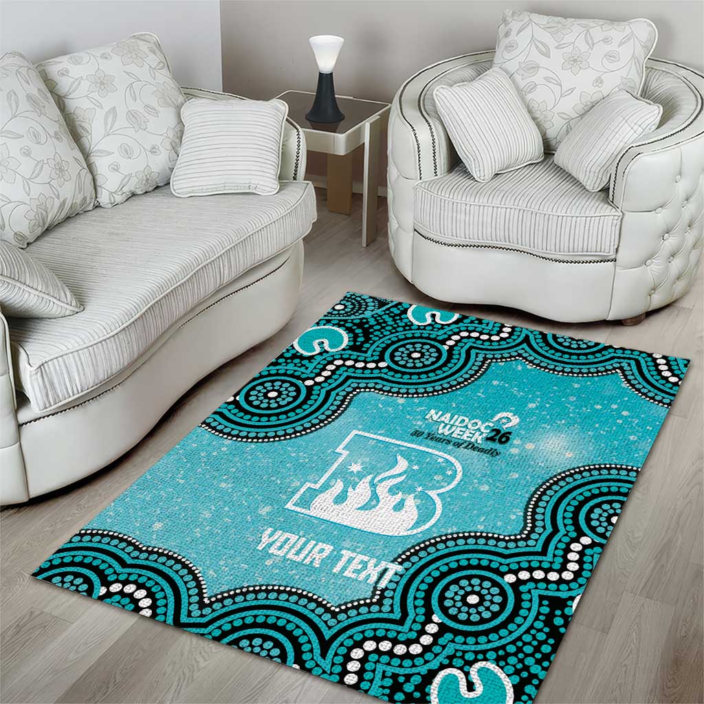 Brisbane Heat NAIDOC Week 2026 Custom Area Rug 50 Years Deadly Indigenous Art Glitter Effect