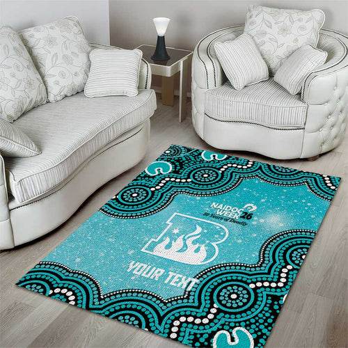 Brisbane Heat NAIDOC Week 2026 Custom Area Rug 50 Years Deadly Indigenous Art Glitter Effect