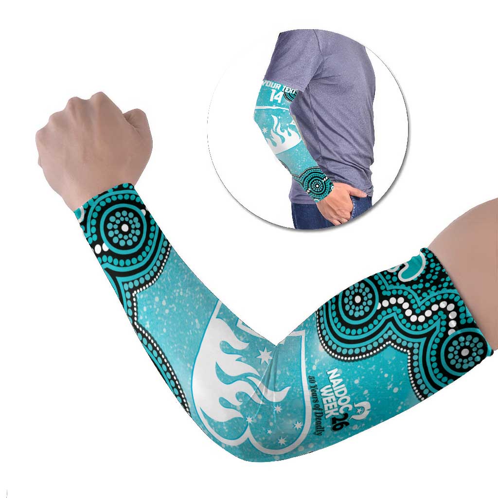 Brisbane Heat NAIDOC Week 2026 Custom Arm Sleeves 50 Years Deadly Indigenous Art Glitter Effect