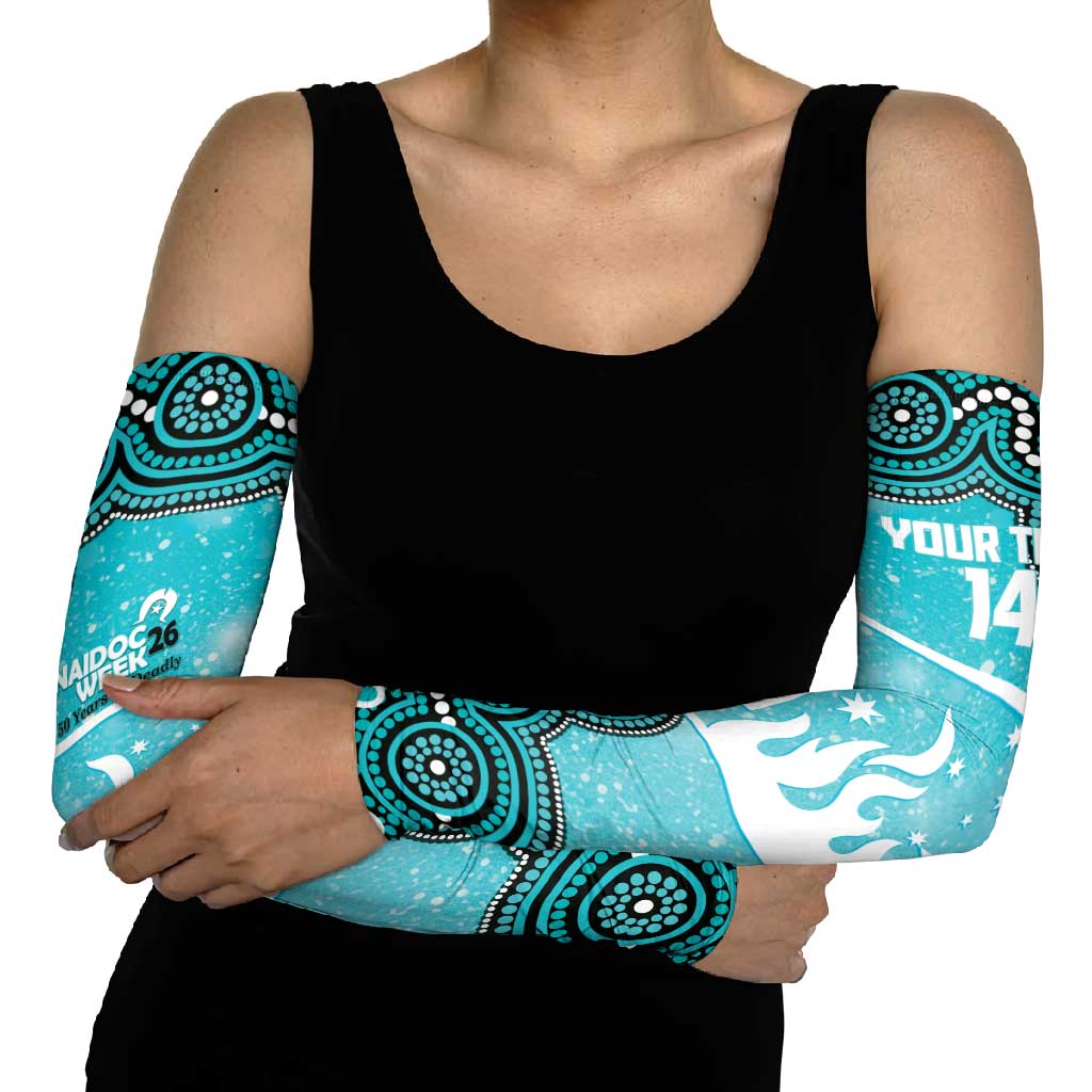 Brisbane Heat NAIDOC Week 2026 Custom Arm Sleeves 50 Years Deadly Indigenous Art Glitter Effect