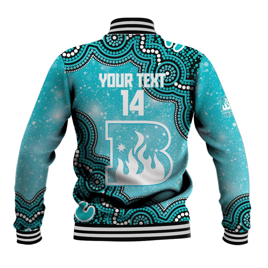 Brisbane Heat NAIDOC Week 2026 Custom Baseball Jacket 50 Years Deadly Indigenous Art Glitter Effect