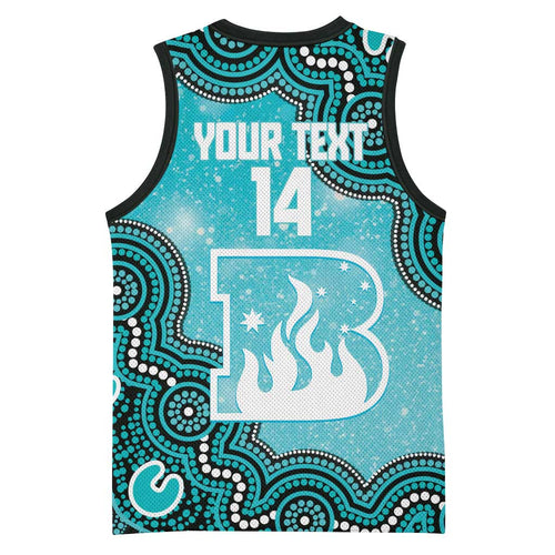 Brisbane Heat NAIDOC Week 2026 Custom Basketball Jersey 50 Years Deadly Indigenous Art Glitter Effect
