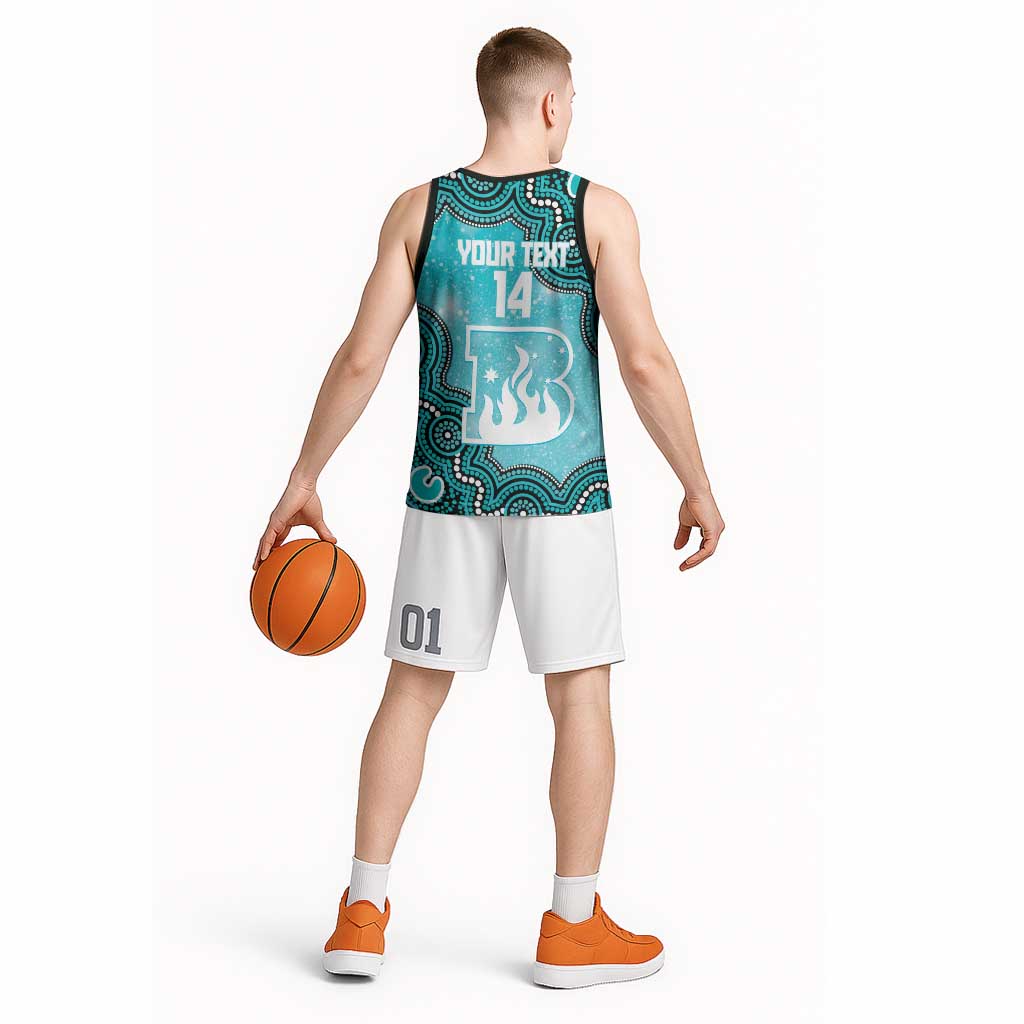 Brisbane Heat NAIDOC Week 2026 Custom Basketball Jersey 50 Years Deadly Indigenous Art Glitter Effect