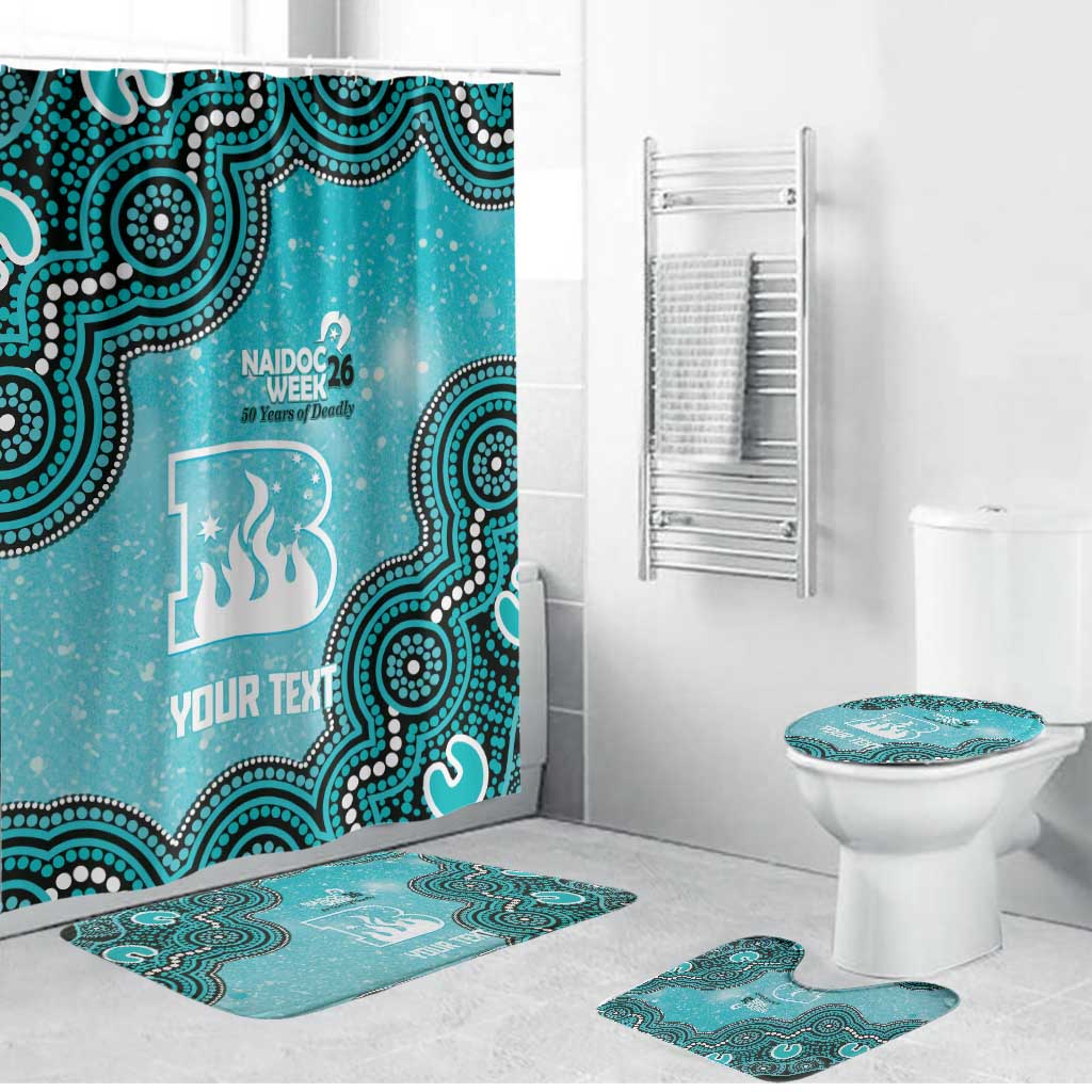 Brisbane Heat NAIDOC Week 2026 Custom Bathroom Set 50 Years Deadly Indigenous Art Glitter Effect