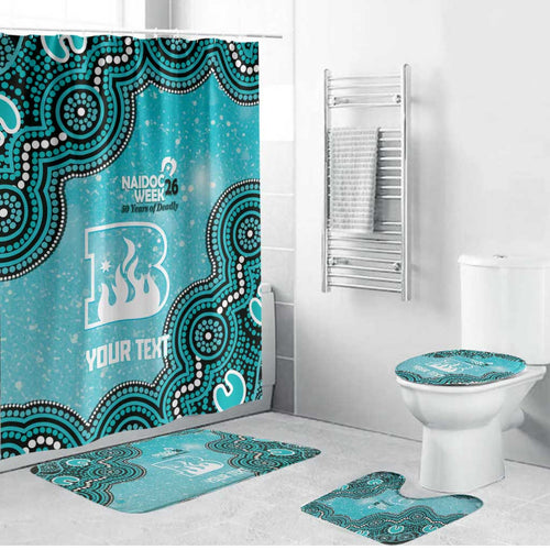 Brisbane Heat NAIDOC Week 2026 Custom Bathroom Set 50 Years Deadly Indigenous Art Glitter Effect