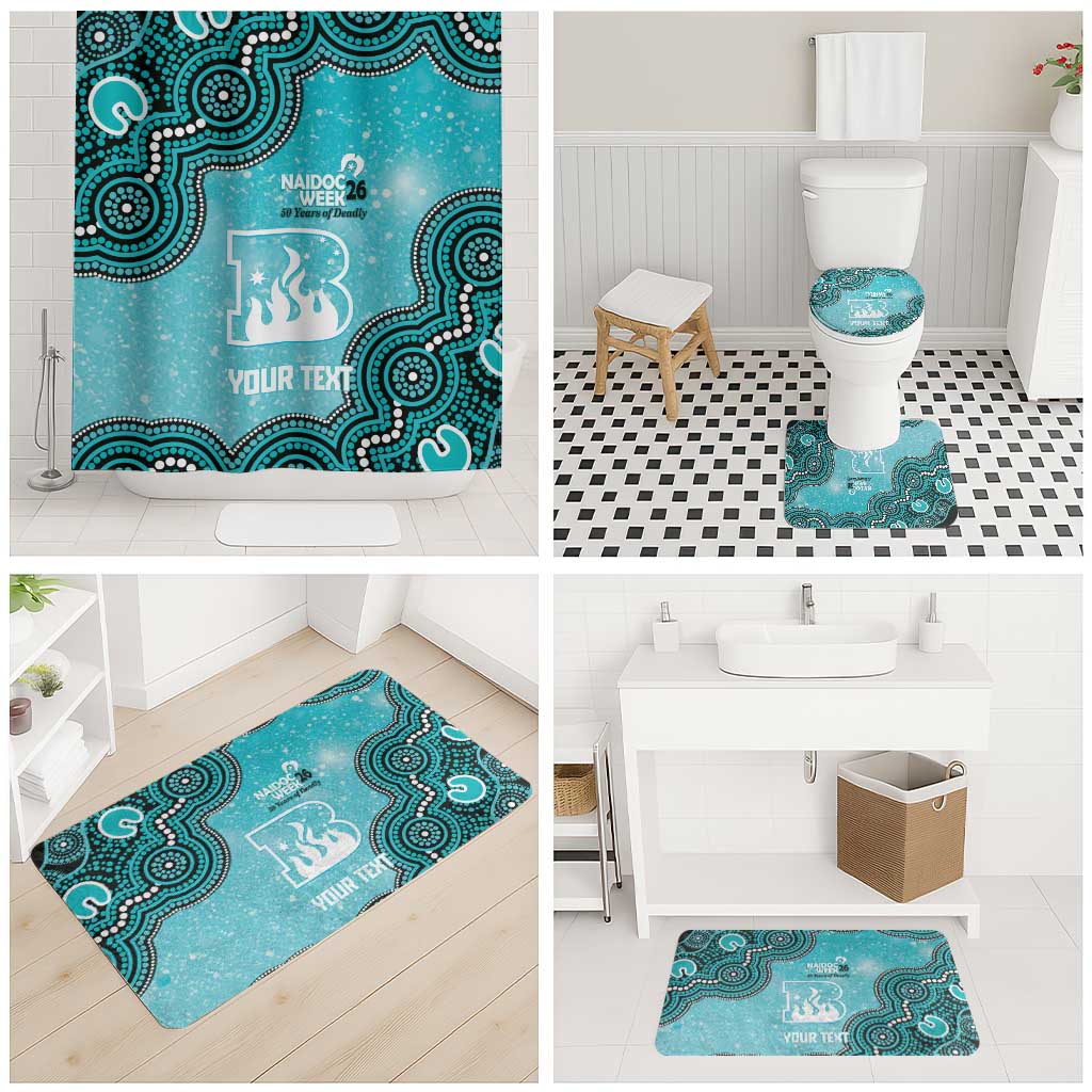 Brisbane Heat NAIDOC Week 2026 Custom Bathroom Set 50 Years Deadly Indigenous Art Glitter Effect