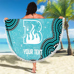 Brisbane Heat NAIDOC Week 2026 Custom Beach Blanket 50 Years Deadly Indigenous Art Glitter Effect