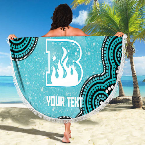 Brisbane Heat NAIDOC Week 2026 Custom Beach Blanket 50 Years Deadly Indigenous Art Glitter Effect