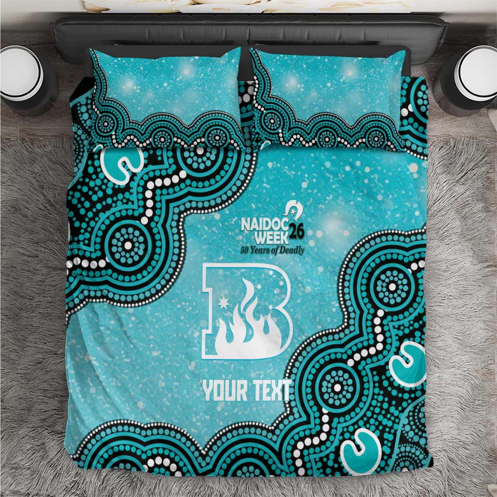 Brisbane Heat NAIDOC Week 2026 Custom Bedding Set 50 Years Deadly Indigenous Art Glitter Effect