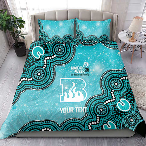 Brisbane Heat NAIDOC Week 2026 Custom Bedding Set 50 Years Deadly Indigenous Art Glitter Effect