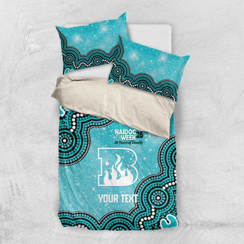 Brisbane Heat NAIDOC Week 2026 Custom Bedding Set 50 Years Deadly Indigenous Art Glitter Effect
