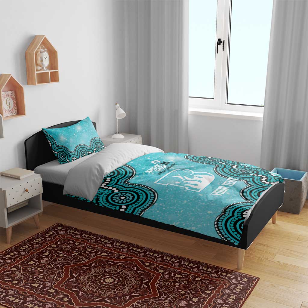 Brisbane Heat NAIDOC Week 2026 Custom Bedding Set 50 Years Deadly Indigenous Art Glitter Effect