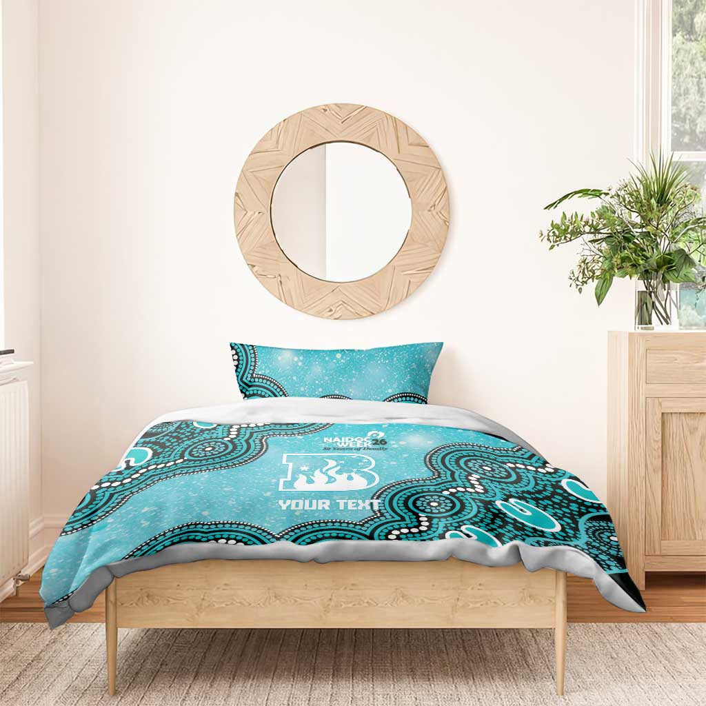 Brisbane Heat NAIDOC Week 2026 Custom Bedding Set 50 Years Deadly Indigenous Art Glitter Effect