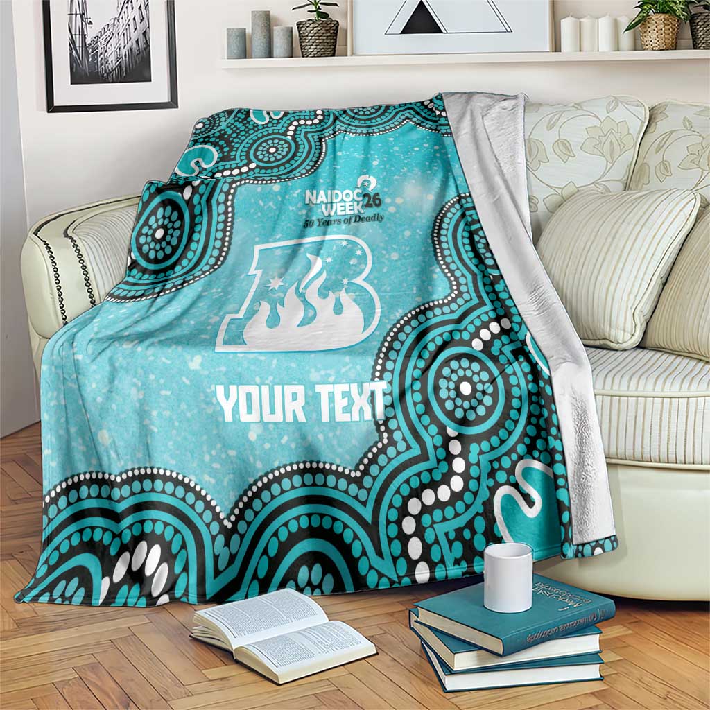 Brisbane Heat NAIDOC Week 2026 Custom Blanket 50 Years Deadly Indigenous Art Glitter Effect